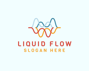 Colorful Water Wave logo design