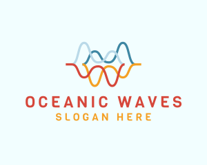 Colorful Water Wave logo design