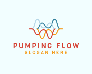 Colorful Water Wave logo design