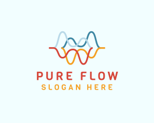 Colorful Water Wave logo design