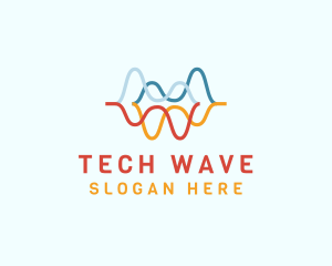 Colorful Water Wave logo design