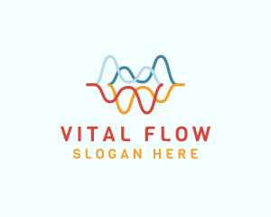 Colorful Water Wave logo design