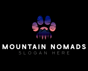 Paw Print Mountain Conservation logo design