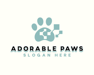 Pet Tech Paw logo design