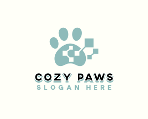 Pet Tech Paw logo design