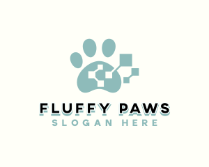 Pet Tech Paw logo design