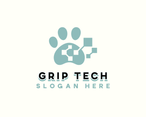 Pet Tech Paw logo design