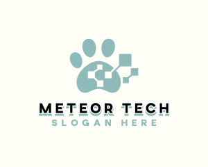 Pet Tech Paw logo design