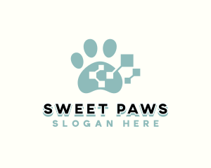 Pet Tech Paw logo design