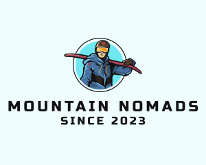 Snowboard Man Sport logo design