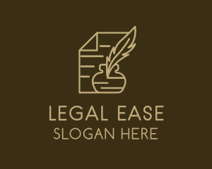 Paper Legal Contract Notary  logo design