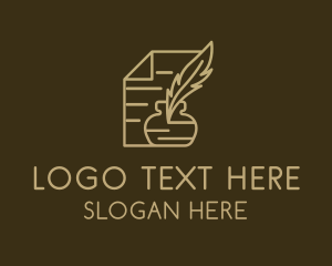 Paper - Paper Legal Contract Notary logo design