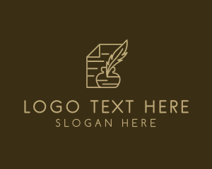 Paper Legal Contract Notary  Logo