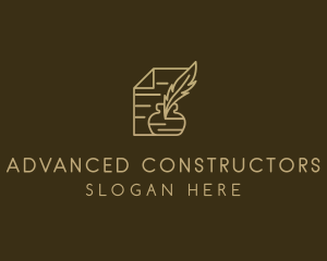 Paper Legal Contract Notary  logo design