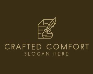 Paper Legal Contract Notary  logo design