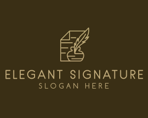 Paper Legal Contract Notary  logo design