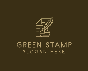 Paper Legal Contract Notary  logo design