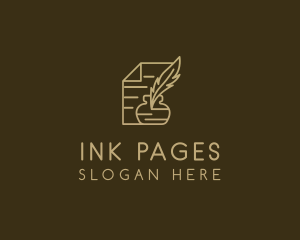 Paper Legal Contract Notary  logo design