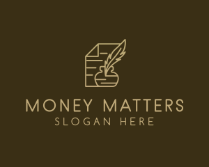 Paper Legal Contract Notary  logo design