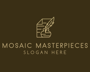 Paper Legal Contract Notary  logo design