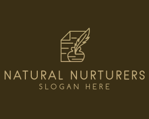 Paper Legal Contract Notary  logo design