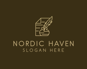 Paper Legal Contract Notary  logo design