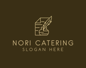 Paper Legal Contract Notary  logo design