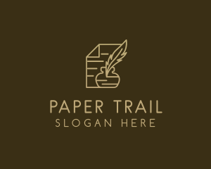 Paper Legal Contract Notary  logo design