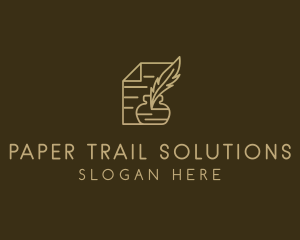 Paper Legal Contract Notary  logo design