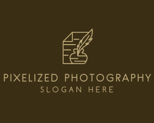 Paper Legal Contract Notary  logo design