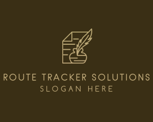 Paper Legal Contract Notary  logo design