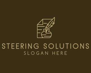 Paper Legal Contract Notary  logo design