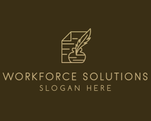 Paper Legal Contract Notary  logo design