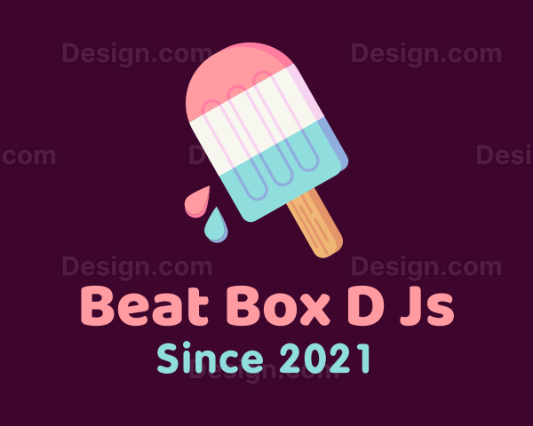 Multicolor Ice Cream Popsicle Logo