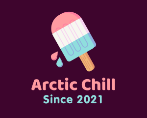 Multicolor Ice Cream Popsicle logo design