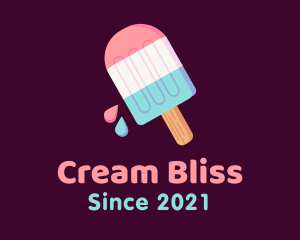 Multicolor Ice Cream Popsicle logo design