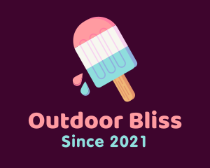 Multicolor Ice Cream Popsicle logo design