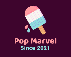 Multicolor Ice Cream Popsicle logo design