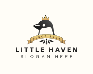 Little Penguin Crown logo design