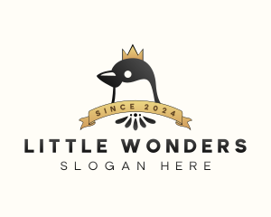 Little Penguin Crown logo design