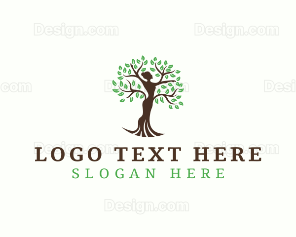 Natural Woman Tree Logo