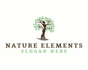 Natural Woman Tree logo design