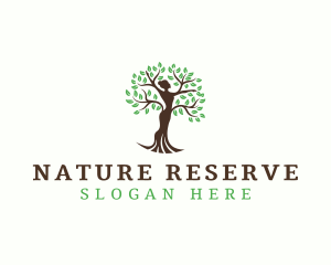 Natural Woman Tree logo design