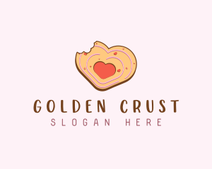 Heart Cookie Pastry logo design