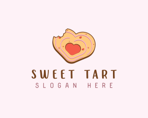 Heart Cookie Pastry logo design