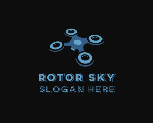 Flying Drone Surveillance logo design