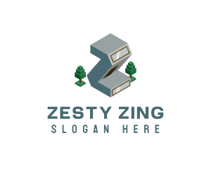 Modern Building Letter Z logo design