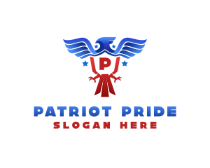 USA Eagle Patriot logo design