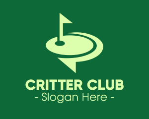 Golf Course Speech Bubble logo design