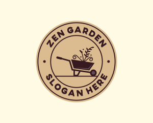 Garden Lawn Wheelbarrow logo design